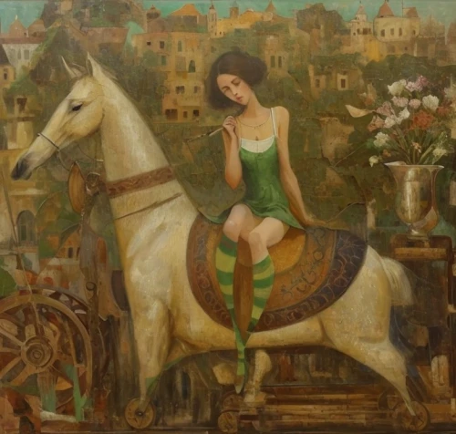 centaur,girl with a wheel,carousel horse,the horse at the fountain,horseback,man and horses,camelride,horse herder,persian poet,persian,sagittarius,girl in the garden,horse-drawn,majorette (dancer),damascus,equestrian,carnival horse,khokhloma painting,horse trainer,girl with dog,Common,Common,Cartoon