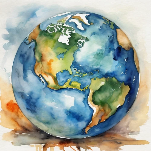 earth in focus,terrestrial globe,love earth,yard globe,world map,watercolor painting,continents,watercolor background,world digital painting,globe,map of the world,world travel,earth,watercolor,watercolor paint,earth day,global oneness,loveourplanet,ecological footprint,the earth,Illustration,Paper based,Paper Based 11