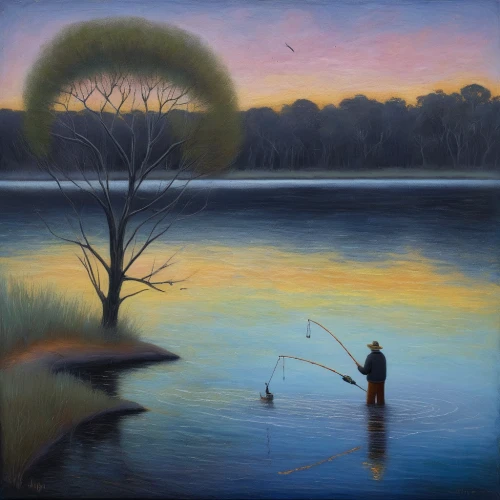 fisherman,fishing float,people fishing,fly fishing,angler,casting (fishing),fishing classes,ice fishing,fishing,fishermen,fisher,spoon lure,fishing lure,angling,fishing camping,evening lake,fishing rod,recreational fishing,big-game fishing,version john the fisherman,Illustration,Abstract Fantasy,Abstract Fantasy 15