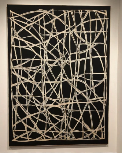 tangle,openwork frame,modern art,fibers,art with points,wire entanglement,twine,frame drawing,woven,anellini,lines,interlaced,black squares,wireframe,node,interconnect,mesh and frame,lattice,square frame,square pattern,Conceptual Art,Oil color,Oil Color 15