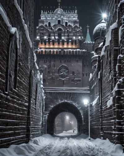 the kremlin,snow bridge,gdańsk,krakow,under the moscow city,zamek malbork,kremlin,saintpetersburg,moscow,russian winter,ice castle,st petersburg,brasov,saint petersburg,leningrad,dracula castle,kings landing,peter-pavel's fortress,medieval street,doge's palace,Conceptual Art,Sci-Fi,Sci-Fi 09