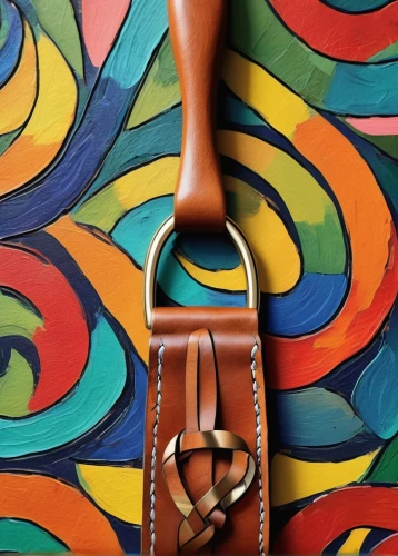 pattern bag clip,carabiner,leather goods,wooden clip,fabric scissors,shoulder bag,purse,wristlet,leather compartments,leather texture,wooden saddle,handbag,sailor's knot,cloth clip,leather suitcase,handles,embossed rosewood,jaw harp,horse tack,bow-knot,Conceptual Art,Oil color,Oil Color 25