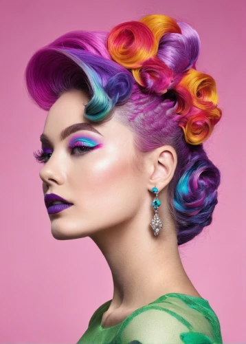 artificial hair integrations,rainbow waves,trend color,curlers,colorful spiral,vibrant color,hairdressing,colorful bleter,pop art colors,fairy peacock,artist color,pompadour,colorful,color,colorfull,splash of color,women's cosmetics,colourful,hairstyler,airbrushed,Photography,Black and white photography,Black and White Photography 13