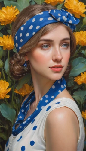 girl in flowers,blue daisies,oil painting,photo painting,marguerite,oil painting on canvas,world digital painting,flower painting,black-eyed susan,girl in the garden,flowers png,girl picking flowers,girl with cloth,art painting,yellow daisies,sunflower lace background,digital painting,portrait background,marguerite daisy,milkmaid,Illustration,Realistic Fantasy,Realistic Fantasy 03