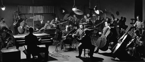 big band,orchestra,philharmonic orchestra,musical ensemble,symphony orchestra,orchestra division,jazz silhouettes,violins,jazz club,orchesta,string instruments,music society,rainbow jazz silhouettes,pete seeger,black and white recording,orchestral,cabaret,violinists,plucked string instruments,sfa jazz,Conceptual Art,Daily,Daily 29