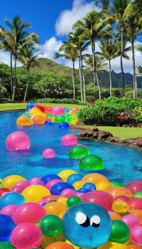 acid lake,volcano pool,maui,luau,tide pool,hawaii,colorful water,inflatable pool,flower carpet,aloha,oahu,ball pit,lily pads,umbrella beach,water balloons,sea of flowers,ocean paradise,colorful balloons,delight island,dream beach,Unique,Pixel,Pixel 02