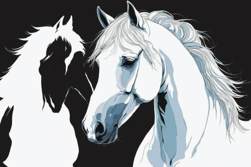 two-horses,albino horse,horses,white horses,a white horse,equines,beautiful horses,equine,white horse,equine coat colors,horse horses,andalusians,horse breeding,equine half brothers,vector illustration,horse,black horse,portrait animal horse,bay horses,vector graphic,Illustration,Paper based,Paper Based 19