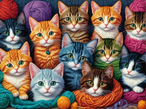 knitting,to knit,yarn,knitting clothing,sock yarn,knitting wool,felines,cat supply,vintage cats,knitwear,cat lovers,cat family,casies,cats,crochet pattern,cat image,fat quarters,colored pencil background,motif,kittens,Conceptual Art,Daily,Daily 25