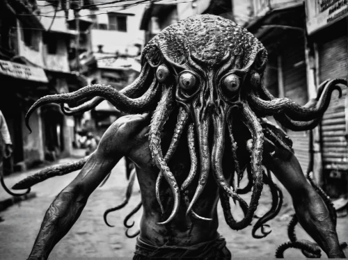 calamari,kraken,octopus,silver octopus,octopus tentacles,tentacles,cephalopod,fun octopus,sea god,tentacle,cephalopods,murukku,god of the sea,fried squid,alien,street photography,jakarta,deep sea,bangkok,wuhan''s virus,Illustration,Realistic Fantasy,Realistic Fantasy 47