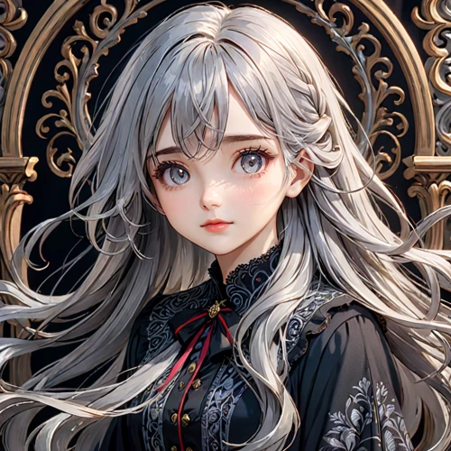 a200,gothic portrait,fairy tale character,fantasy portrait,portrait background,victorian lady,venetia,old elisabeth,luna,alice,sultana,tiara,gothic style,erika,crow queen,vanessa (butterfly),marionette,artist doll,victorian style,cg artwork,Anime,Anime,General