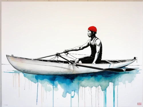 kayaker,canoe,paddler,kayak,fisherman,canoes,canoe polo,coxswain,rower,sea kayak,kayaks,paddleboard,kayaking,paddling,skull rowing,canoeing,oars,gondolier,rowing-boat,rowboat,Conceptual Art,Graffiti Art,Graffiti Art 05