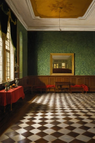 danish room,billiard room,dandelion hall,wade rooms,dining room,recreation room,empty interior,parquet,doll's house,checkered floor,empty hall,ornate room,royal interior,house hevelius,class room,hall,ballroom,stately home,lecture room,examination room,Art,Classical Oil Painting,Classical Oil Painting 41