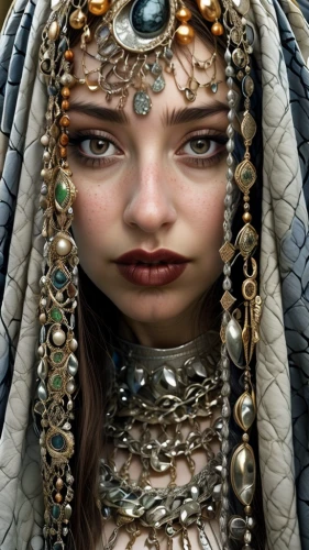miss circassian,cleopatra,ancient egyptian girl,headdress,priestess,indian headdress,adornments,arabian,afar tribe,indian bride,the carnival of venice,warrior woman,headpiece,bridal accessory,bridal jewelry,jeweled,gypsy soul,mystical portrait of a girl,shamanic,ethnic design
