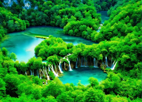 plitvice,green trees with water,green waterfall,green forest,krka national park,fairytale forest,green landscape,kravice,fairy forest,river landscape,mountain spring,beautiful landscape,green trees,enchanted forest,croatia,nature landscape,greenforest,slovenia,forest landscape,waterfalls,Art,Classical Oil Painting,Classical Oil Painting 17