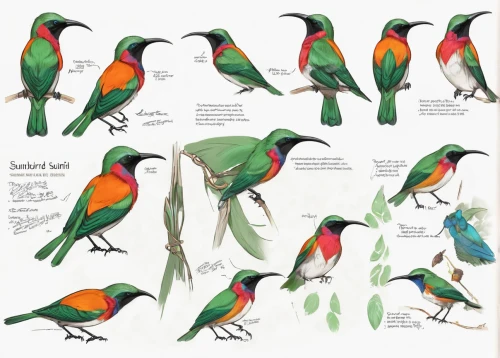 colorful birds,rainbow lorikeets,lorikeets,bird species,rosella,broadbill,passerine parrots,gujarat birds,king parrot,painted bunting,key birds,bird pattern,tropical birds,sunbird,parrots,barbet,bird illustration,european bee eater,bee eater,garden birds,Unique,Design,Character Design