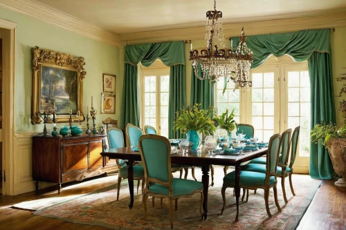 breakfast room,dining room,dining room table,dining table,kitchen & dining room table,victorian table and chairs,china cabinet,ornate room,danish room,billiard room,sitting room,antique furniture,antique table,great room,interior decor,shabby-chic,blue room,tablescape,interiors,turquoise wool,Illustration,Abstract Fantasy,Abstract Fantasy 12