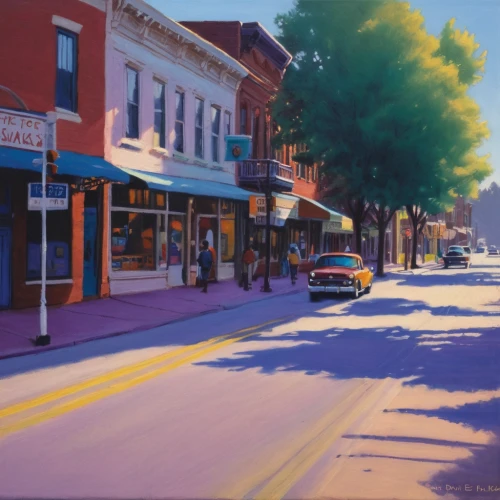 ohio paint street chillicothe,street scene,parkersburg,richmond,watercolor shops,lewisburg,broadway at beach,greystreet,small towns,greenwood,memphis,linden,shopping street,store fronts,opelika,pastel paper,old avenue,steve medlin,carol colman,mississippi,Unique,3D,Toy