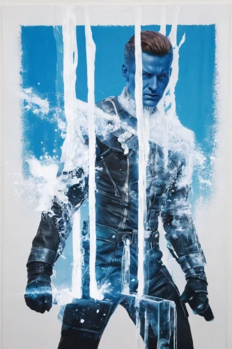 iceman,lando,blue painting,david bowie,blu,electro,art,gale,rein,frankenstein,poseidon,skier,daredevil,ice,warhol,prisoner,winterblueher,solo,kojima,x-men,Conceptual Art,Graffiti Art,Graffiti Art 11