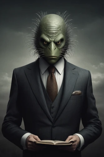 businessman,night administrator,reptilian,businessperson,business angel,anonymous mask,reptilians,anonymous,anthropomorphized animals,white-collar worker,black businessman,barrister,smoking man,newsreader,executive,anthropomorphic,business man,anthropomorphized,politician,ceo,Illustration,Realistic Fantasy,Realistic Fantasy 17
