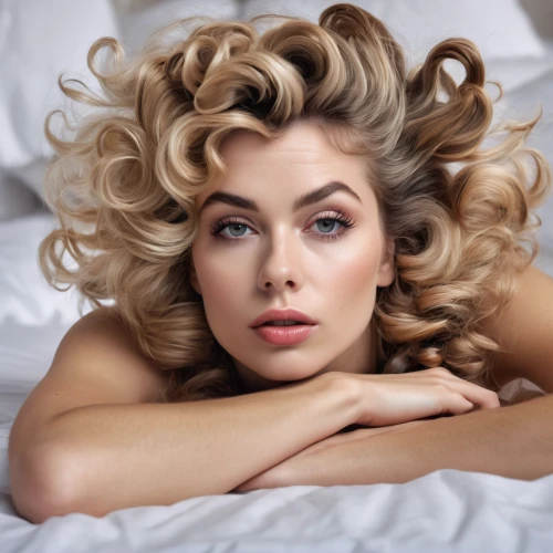blonde woman,artificial hair integrations,management of hair loss,girl in bed,wallis day,woman on bed,portrait photography,short blond hair,blonde girl,curlers,vintage woman,portrait photographers,blond girl,lace wig,blond hair,natural cosmetic,cool blonde,blonde girl with christmas gift,smooth hair,hairy blonde,Photography,General,Natural