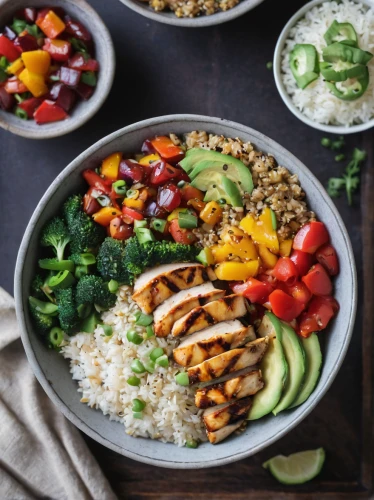 tibetan bowls,rice bowl,freekeh,vegan nutrition,tibetan bowl,middle-eastern meal,brown rice,noodle bowl,healthy food,cobb salad,tahini,bowl of rice,whole food,salad platter,middle eastern food,spiced rice,healthy menu,quinoa,avocado salad,rice dish,Illustration,Realistic Fantasy,Realistic Fantasy 17