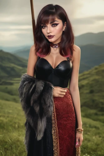 celtic queen,miss circassian,rosa ' amber cover,fantasy woman,fantasy picture,sari,thracian,fantasy portrait,the fur red,eurasian,fantasy girl,pixie,portrait background,fur clothing,celtic woman,fairy tale character,sorceress,fae,gemswurz,queen of hearts