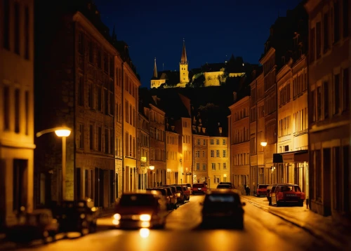 townscape,the cobbled streets,lyon,getreidegasse,city at night,night image,montmartre,prague castle,passau,city scape,erfurt,graz city,stockholm,salzburg,prague,nikolaiviertel,würzburg,brno,rome night,night photograph,Unique,3D,Toy