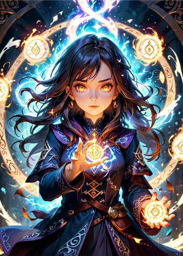 zodiac sign libra,libra,summoner,cg artwork,mage,monsoon banner,alibaba,sorceress,aura,vane,diwali banner,magic grimoire,zodiac sign leo,game illustration,magus,merlin,arcanum,medusa,elza,zodiac sign gemini,Anime,Anime,General