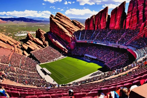 soccer-specific stadium,football stadium,red rocks,mongolia mnt,soccer field,stadium,football field,coliseum,death valley,spectator seats,amphitheater,terraces,stadium falcon,coliseo,terraced,athletic field,amphitheatre,landmarks,women's football,immenhausen,Conceptual Art,Oil color,Oil Color 07