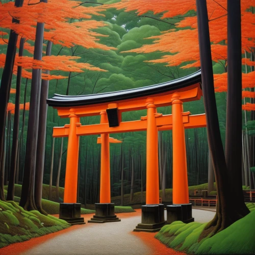 torii,japanese shrine,fushimi inari-taisha shrine,japanese background,fushimi inari shrine,japan landscape,japanese art,senbon torii,cool woodblock images,shinto shrine,shinto,meiji jingu,shinto shrine gates,kumano kodo,japan,beautiful japan,japanese culture,the japanese tree,torii tunnel,kyoto,Art,Artistic Painting,Artistic Painting 30