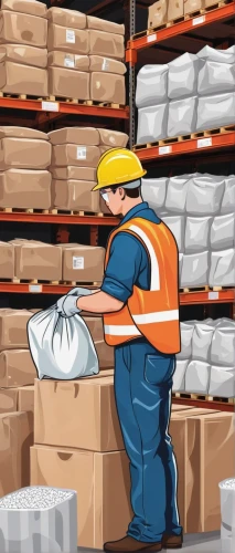 warehouseman,drop shipping,packaging and labeling,packing materials,personal protective equipment,flour production,logistic,packing foam,polypropylene bags,supply chain,euro pallets,carton man,stevedore,courier software,worker,non woven bags,commercial packaging,female worker,stockpile,building materials,Unique,Design,Sticker