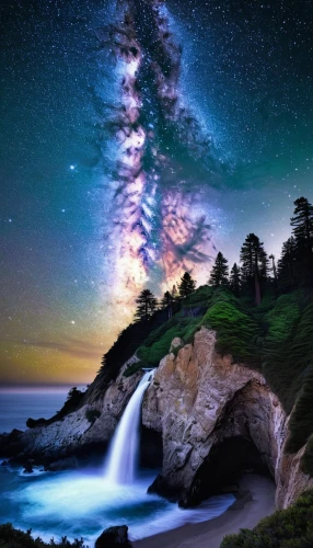 milky way,the milky way,natural arch,milkyway,astronomy,rainbow and stars,rock arch,celestial phenomenon,starry night,rainbow bridge,pacific coastline,night sky,three point arch,the night sky,fantasy picture,meteor shower,the pacific ocean,long exposure,natural phenomenon,starry sky,Photography,Fashion Photography,Fashion Photography 10