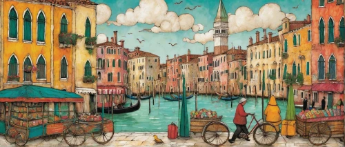 gondolas,gondolier,venezia,venice,venetian,italian painter,murano,the carnival of venice,hallia venezia,grand canal,venice square,gondola,portofino,burano,venetian lagoon,fishing village,fishing boats,chioggia,lombardy,vernazza,Art,Artistic Painting,Artistic Painting 49