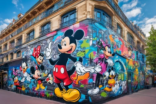 disneyland paris,mickey mause,mickey mouse,mural,euro disney,mickey,micky mouse,graffiti art,universal exhibition of paris,facade painting,walt disney center,disneyland park,shanghai disney,walt disney,painted block wall,wall paint,paris,toulouse,lyon,minnie mouse,Conceptual Art,Graffiti Art,Graffiti Art 09