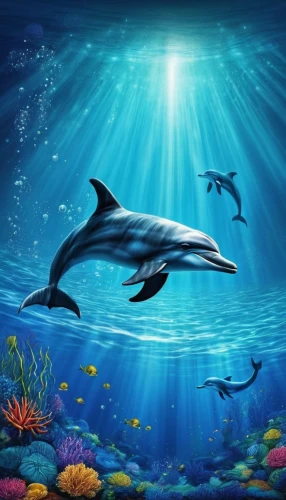 dolphin background,oceanic dolphins,bottlenose dolphins,dolphins in water,dolphins,common dolphins,bottlenose dolphin,underwater background,cetacea,dusky dolphin,striped dolphin,marine reptile,dolphin-afalina,ocean background,dolphin fish,dolphinarium,dolphin swimming,two dolphins,dolphin,cetacean,Illustration,Abstract Fantasy,Abstract Fantasy 19