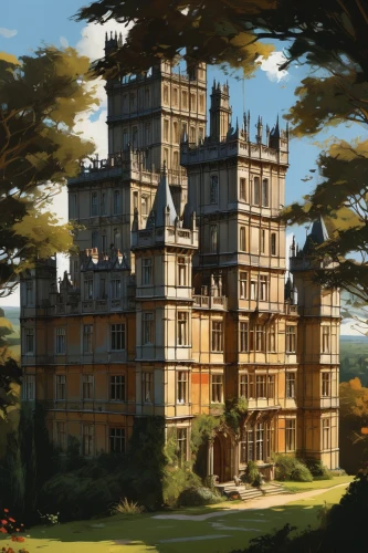 highclere castle,downton abbey,castle bran,gold castle,chateau,castle of the corvin,fairy tale castle,castelul peles,manor,house painting,castle,château,stately home,summit castle,drum castle,fairytale castle,renaissance tower,knight's castle,water castle,victorian,Conceptual Art,Sci-Fi,Sci-Fi 01