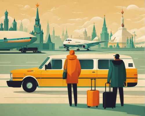 travelers,travel poster,passengers,yellow taxi,airline travel,traveller,taxi cab,digital nomads,travel trailer poster,new york taxi,traveler,taxi stand,globe trotter,world travel,travel,sci fiction illustration,vintage illustration,traveling,taxi,air travel,Conceptual Art,Daily,Daily 20