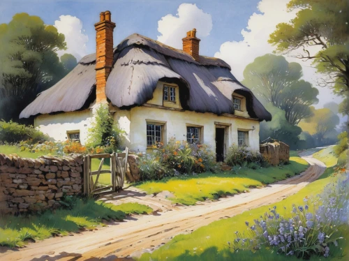 country cottage,cottage,home landscape,summer cottage,thatched cottage,little house,cottages,lonely house,farmhouse,country house,small house,rural landscape,farm house,cottage garden,traditional house,ancient house,old house,houses clipart,stone houses,fisherman's house,Conceptual Art,Fantasy,Fantasy 04