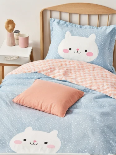 baby bed,duvet cover,bedding,infant bed,bed linen,futon pad,soft furniture,blue pillow,kawaii animal patch,bed,cat in bed,bolster,bed sheet,cat kawaii,duvet,nyan,baby room,kawaii pig,pillow,soft robot,Illustration,Japanese style,Japanese Style 01