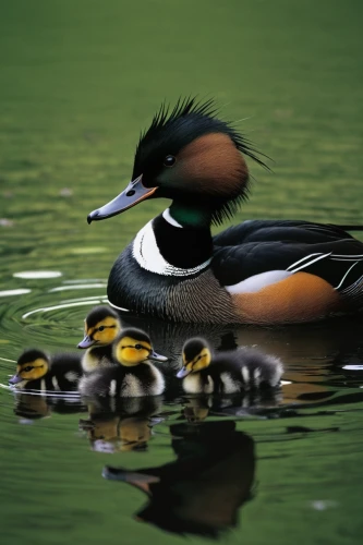 in the mother's plumage,hooded merganser,family outing,waterfowl,american merganser,harmonious family,water-leaf family,mother and children,duckling,mother with children,parents and chicks,water fowl,parent,mallard,common merganser,mallards,lily family,ducklings,migratory birds,pintail,Photography,Documentary Photography,Documentary Photography 12