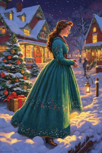 christmas snowy background,christmas woman,christmas landscape,christmas carol,christmas scene,carolers,christmas wallpaper,the occasion of christmas,christmas messenger,carol singers,christmas night,snow scene,the holiday of lights,winter dress,winter background,children's christmas,christmas snow,christmas congratulations,suit of the snow maiden,cinderella,Illustration,Vector,Vector 03