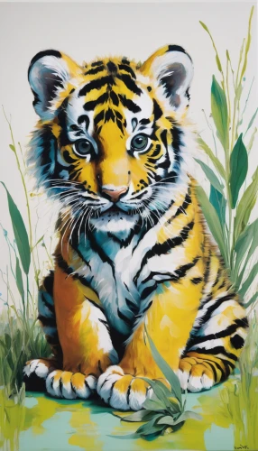 a tiger,asian tiger,bengal tiger,tiger,glass painting,tigers,tiger png,tiger cub,tigerle,bengal,sumatran tiger,tiger cat,tiger head,chestnut tiger,young tiger,oil painting,painting technique,siberian tiger,oil painting on canvas,malayan tiger cub,Photography,Fashion Photography,Fashion Photography 25