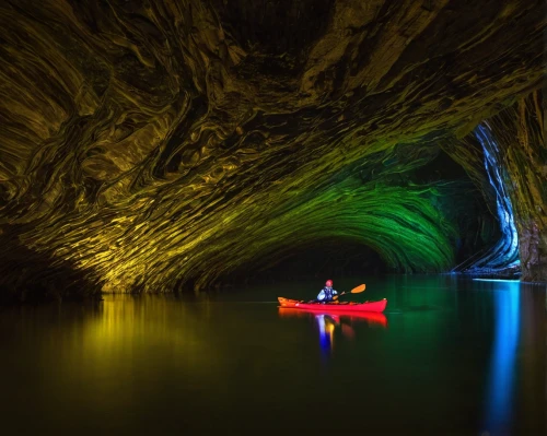 cave on the water,blue cave,sea cave,cave tour,underground lake,canal tunnel,the blue caves,blue caves,kayaking,pit cave,sea caves,kayaker,dug out canoe,glacier cave,kayak,canoeing,cave,narrows,united states national park,limestone arch,Conceptual Art,Fantasy,Fantasy 18