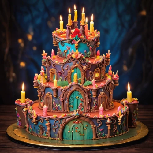 fairy tale castle,birthday candle,a cake,birthday cake,the cake,children's fairy tale,candy cauldron,torte,fairytale castle,cake,3d fantasy,cake buffet,cake decorating,little cake,royal icing,fairy tale character,layer cake,fairy tales,sweetheart cake,confectioner,Illustration,Realistic Fantasy,Realistic Fantasy 02