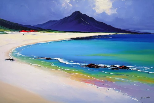 beach landscape,coastal landscape,carol colman,cape verde island,ascension island,mountain beach,napali coast,sea landscape,stromboli,molokai,seascape,la graciosa,beach scenery,fuerteventura,summer beach umbrellas,napali,umbrella beach,landscape with sea,graeme strom,cape dutch,Art,Artistic Painting,Artistic Painting 04