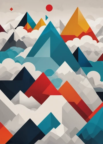 cloud mountain,mountains,triangles background,zigzag background,cloud mountains,mountain slope,high mountains,moutains,mountain ranges,mountain world,mountain,peaks,mountain range,low poly,low-poly,snow mountains,mountain peak,mountainous landforms,snowy peaks,abstract retro,Art,Artistic Painting,Artistic Painting 46