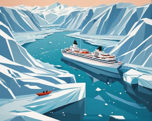 icebergs,iceberg,glacier bay,antarctic,ice boat,arctic ocean,sea ice,ice landscape,boat landscape,ice floe,the glacier,icebreaker,arctic,glaciers,antarctica,glacier,ice floes,greenland,antartica,hurtigruten,Illustration,Vector,Vector 06