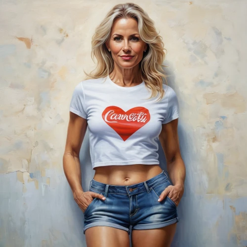 girl in t-shirt,love heart,red heart on railway,red heart,heart shape,blue heart,a heart for animals,heart cream,art painting,heart,heart health,blonde woman,t shirt,heart with hearts,heart-shaped,romantic portrait,painter,golden heart,red and blue heart on railway,t-shirt,Photography,General,Natural