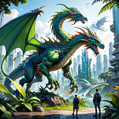 dragon of earth,green dragon,dragon li,sci fiction illustration,dragon,drexel,dragons,forest dragon,game illustration,iguanas,dragon bridge,painted dragon,cg artwork,emerald lizard,heroic fantasy,basilisk,iguania,patrol,fantasy picture,singapura,Anime,Anime,General