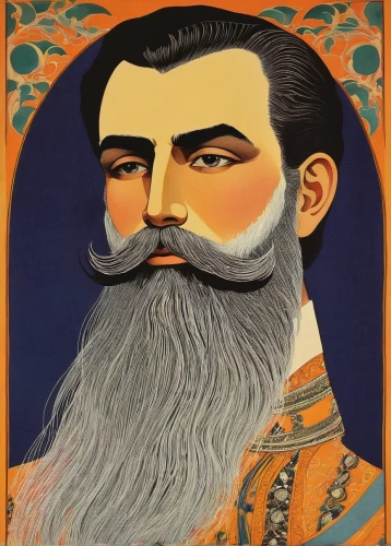 the emperor's mustache,alibaba,mandarin,confucius,xiangwei,cool woodblock images,yibin,shimada,yi sun sin,luo han guo,azerbaijan azn,shuai jiao,han bok,shuanghuan noble,peking opera,rasputin,eurasian,zhupanovsky,khokhloma painting,khlui,Illustration,Retro,Retro 26